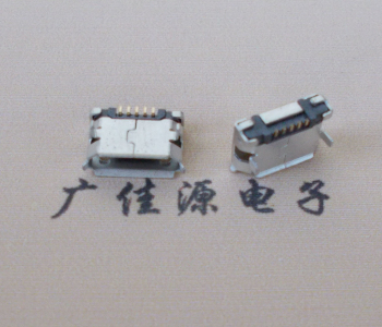 古镇镇Micro USB卷口 B型(无柱）插板脚间距6.4普通端子
