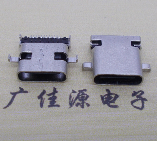 古镇镇卧式type-c24p母座沉板1.1mm前插后贴连接器